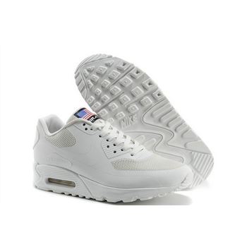 Nike Air Max 90 Hyp Qs Men All White Running Shoes For Sale